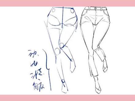 板绘裤子画法之喇叭裤#板绘 #画渣 #画画教程 #绘画教程 @抖音小助手