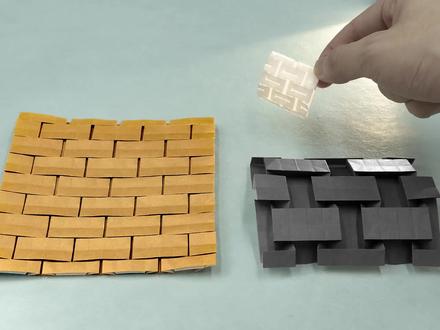 【折纸-教程】在?用纸砌个墙?整整齐齐的镶嵌简直强迫症福利啊