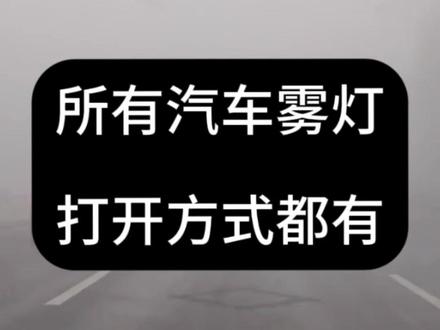 汽车雾灯打开方式 几乎所有汽车的雾灯打开方式都有!不会开雾灯的看这里!#汽车知识 #驾驶技巧 #新手上路 #雾灯 #每天一个用车知识