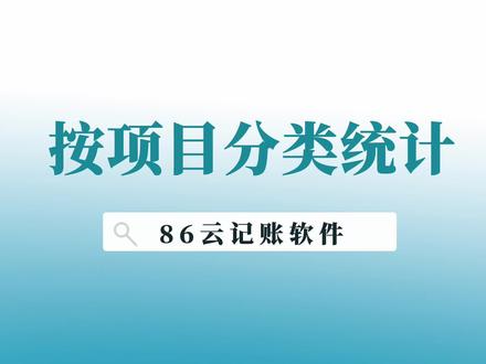 按项目分类统计收入支出及利润结算报表 #86云记账软件 #收支记账 #企业记账 #手机记账软件