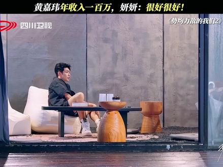 黄嘉玮年收入一百万,妍妍:很好很好!#势均力敌的我们2