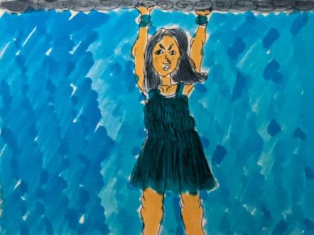 我的第一幅连环画作品--盘古开天地,大功告成了!