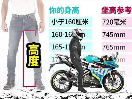 摩托车,身高,坐高对照表,秒查自查,坐高是否合适#摩托车#机车#骑摩托 #摩托车坐高