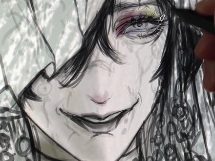 魍魉妈给你唱一曲~ #头七怪谈 #魍魉 #同人 #板绘 #画画-有照片参考