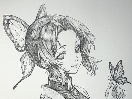 粉丝投稿画蝴蝶忍 #鬼灭之刃 #蝴蝶忍 #素描