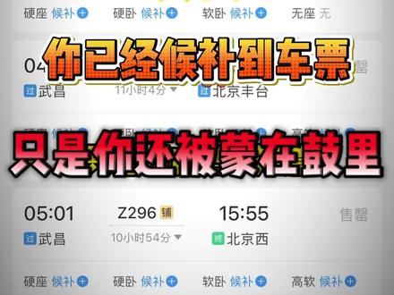 其实你已经候补到车票了,只是你还不知道!#候补车票 #候补票兑现成功 #抢票攻略 #候补成功 #12306候补票