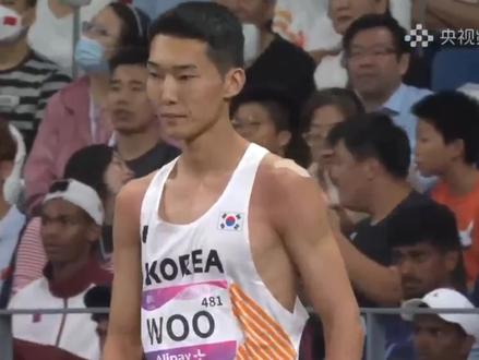 #2023杭州亚运会 男子#跳高 决赛,韩国选手#禹相赫 2.33m高度第1次试跳通过#田径