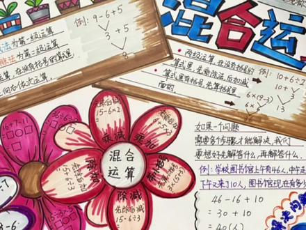 二年级数学手抄报——混合运算#小学生手抄报 #手抄报 #混合运算