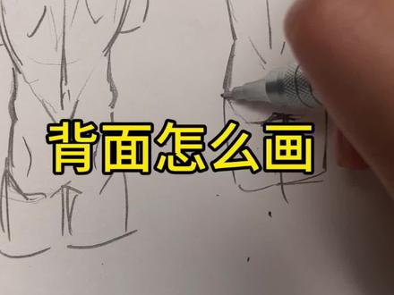 屁股跟背一起讲喽 #人体画法 #肌肉怎么画 #绘画教程 #背 #画画