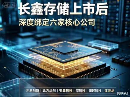 深度解析长鑫存储相关的六大上市公司!#长鑫存储 #半导体芯片 #存储芯片 #国产存储芯片崛起 #存储行业