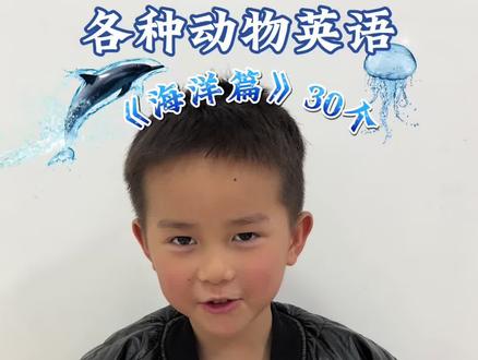 4岁小宇认识了不少海洋动物#海洋生物 #海底世界 #海洋动物英语
1、河豚blowfish
2、带鱼hairfish
3、天使鱼angelfish
4、鲨鱼shark
5、虎鲨tiger shark
6、海豚dolphin
7、鳕鱼cod
8、鳗鱼eel
9、海豹seal
10、海狮sea lion
11、海马sea horse
12、海蛇sea snake
13、螃蟹 crab
14、帝王蟹king crab
15、企鹅penguin
16、鲸鱼whale
17、海龟turtle
18、鱿鱼squid
19、章鱼octopus
20、鱼fish
21、水母jellyfish
22、金鱼goldfish
23、鲶鱼catfish
24、狗鲨dogfish
25、安康鱼monkfish
26、狮子鱼lionfish
27、翻车鱼sunfish
28、海星starfish
29、飞鱼flyingfish
30、小丑鱼clownfish