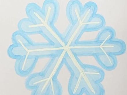 一起来画冬天的第一片雪花#简笔画 #画画🎨