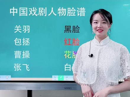 中国戏剧人物脸谱#萌知计划 #小学知识 #语文 @DOU+小助手 @抖音青少年