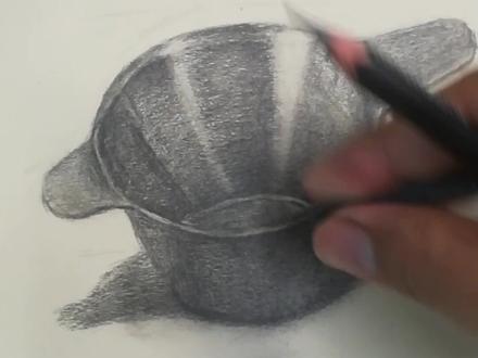 教你用铅笔,画一个不锈钢碗 #素描 #零基础学学画画 #画画 #手绘 #绘画