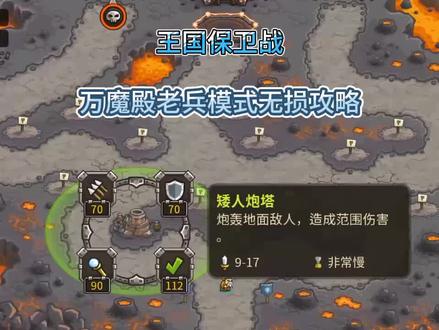 万魔殿老兵模式无损攻略。摩洛克:我来耗你阳寿了!#王国保卫战 #攻略来了 #阳寿杆法 #摩洛克