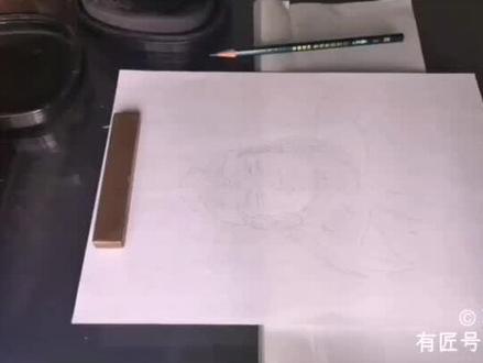 之华线描:轩辕#画了个画