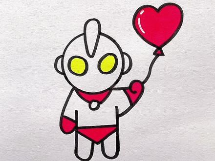 这样画奥特曼秒会!#简笔画 #儿童简笔画 #画画 @抖音小助手