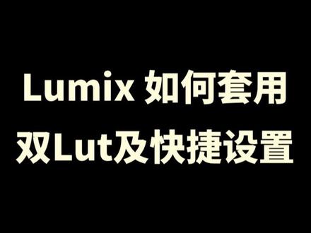 Lumix 如何套用双Lut 及快捷设置
#lumix #lumix相机