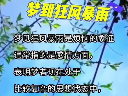 梦到狂风暴雨#梦开始的地方 #睡眠 @DOU+小助手