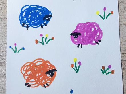 用一团线画小羊🐑#简笔画 #简笔画教程 #简笔画的日常 #简笔画简笔画 #简笔画卡通