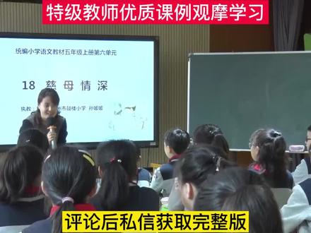 小学语文五年级上册《慈母情深》一等奖公开课优质课教学设计实录 #教师公开课