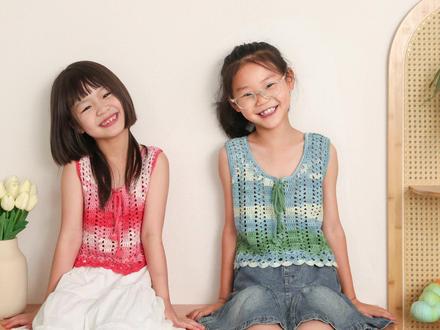 毛儿手作团织 晴云 素采钩针背心编织视频教程 #手工钩织 #玩毛线
