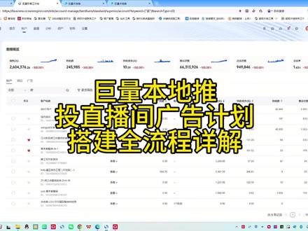巨量本地推投直播间留资,广告计划搭建全流程详解,14分钟,全行业通用,全是干货#本地推#巨量本地推 #巨量本地推投放 #投流 #干货