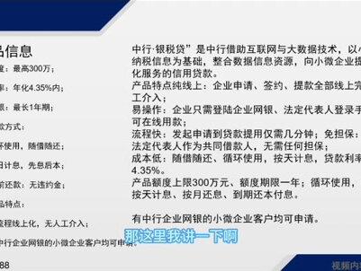 谈谈中行银税D,各位了解多少?#企业 #中囯银行 #税貸