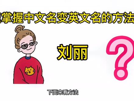 快速掌握中文名变英文名的方法#三年级英语上册#知识分享