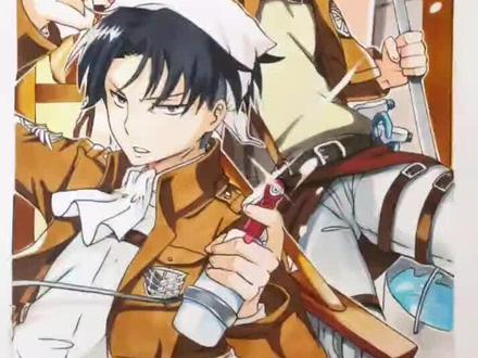 马克笔速涂巨人#进击巨人 #绘画过程 #手绘