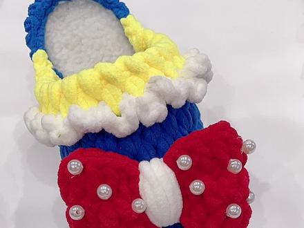 公主拖鞋教程2⃣️#哎呦喂你鞋真好看 #手工拖鞋教程 #手工毛线编织拖鞋 #手工