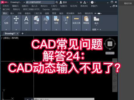CAD动态输入框不见了,可能是这些你不知道的问题! #cad #cad教程