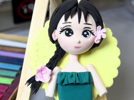 春天里的麻花辫姑娘来啦🌸#粘土娃娃教程#简单手工 #捏春天 #原创 #超轻粘土