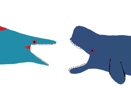 画沧龙#沧龙 #霍夫曼沧龙 #利维坦鲸 绘画分享