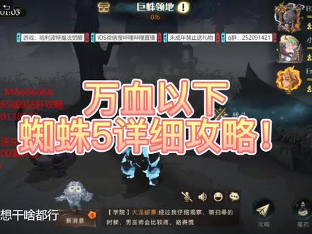 哈利波特魔法觉醒,万血以下蜘蛛5详细攻略!