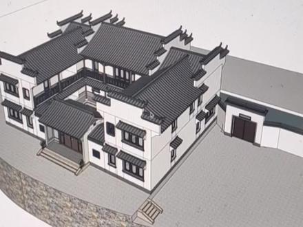 湖南永州徽派四合院,#苏式园林 #四合院 #苏式建筑 #农村自建房 #苏州园林 #四合院设计 #湖南