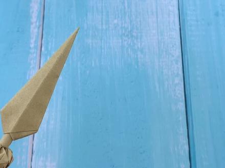 教你用纸制作哪吒火尖枪 #折纸 #手工 #哪吒之魔童闹海