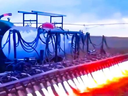 苗前丙烷火烧除草灭菌法,绿色环保!#现代农业机械