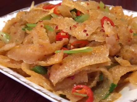 好久没有吃过家乡的这到菜了,肉皮你们吃过吗?#我和我的家乡美食