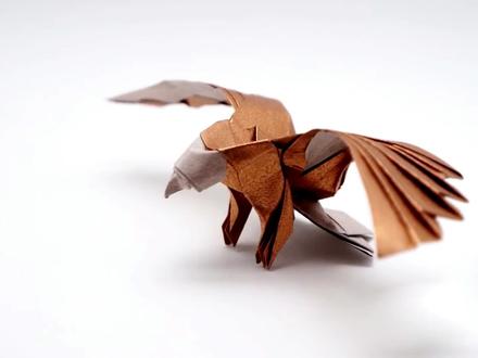立体折纸之雄鹰展翅,鹰击长空