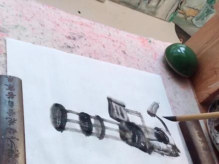 刚刚误删了,小朋友要看的水墨画加特林上集#水墨画 #艺术