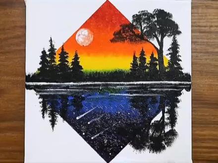 陪你看日出的人在哪里#丙烯画 #丙烯手绘 #绘画教程