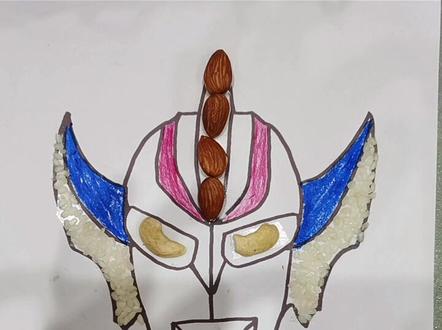 #手工diy #亲子手工 #奥特曼#五谷杂粮粘贴画 #创意 纪念我的第一次亲子手工,感谢姐妹的支持😁