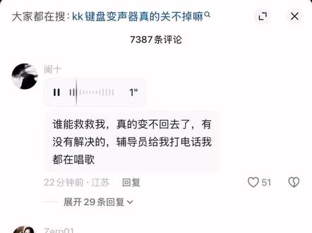 KK键盘变声器真的关不掉嘛?蚌埠住了