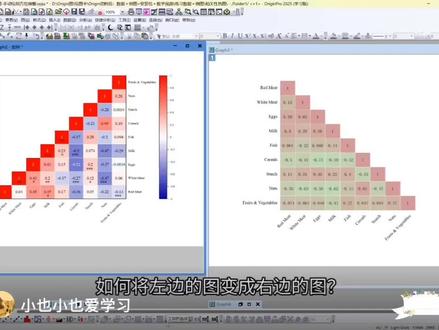 Origin绘图教程|下三角热图怎么调转方向?#人类高质量科研工具 #origin绘图 #origin科研绘图 #论文插图 #热图绘制