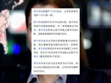 #摩尔线程申购指南 #GPU