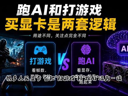 跑 AI &打游戏的选卡逻辑 #显卡 #AI