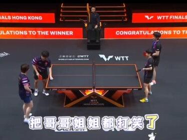 今天这场混双太精彩了,又快乐#香港总决赛 #莎头动漫 #莎头