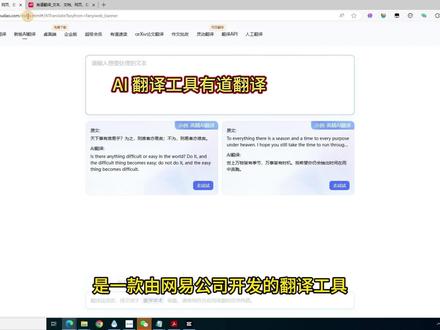 AI翻译工具 有道翻译 #AI #翻译 #网站 #电脑知识 #电脑技巧