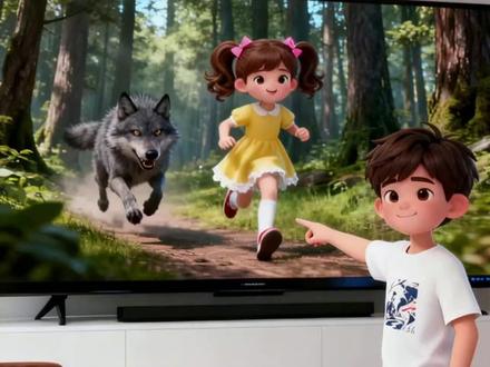 妹妹怎么跑进电视机里了!? #动漫#原创动画 #原创动漫